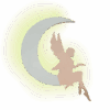 with its elegant fairy figure sitting on the moon